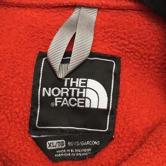 The North Face Boys Fleece Denali Jacket Size XL Red and Gray - Picture 3 of 6